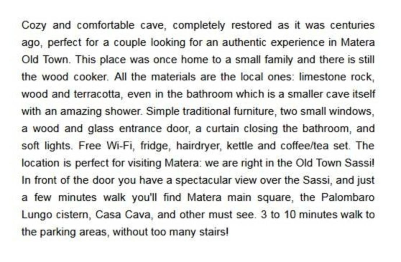 Cave Rooms Sassi Matera Room photo